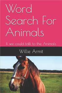 Word Search For Animals