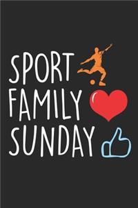 Sport Family Sunday: Familienfitness-Aktivität Notizbuch gepunktet DIN A5 - 120 Seiten für Notizen, Zeichnungen, Formeln - Organizer Schreibheft Planer Tagebuch