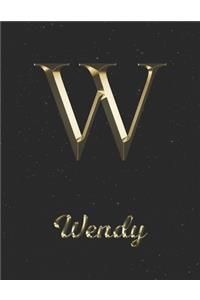 Wendy: 1 Year Daily Planner (12 Months) - Yellow Gold Effect Letter W Initial First Name - 2020 - 2021 - 365 Pages for Planning - January 20 - December 20 