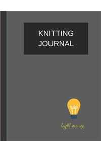 knitting journal light me up