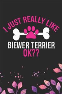 I Just Really Like Biewer Terrier Ok?: Cool Biewer Terrier Dog Journal Notebook - Biewer Terrier Puppy Lover Gifts - Funny Biewer Terrier Dog Notebook - Biewer Terrier Owner Gifts. 6 x 9 