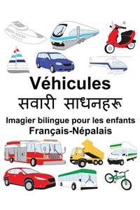 Français-Népalais Véhicules Imagier bilingue pour les enfants