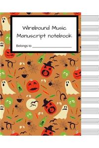 Wirebound Music Manuscript Notebook