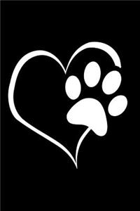 Heart Paw Print Journal Love Animals Notebook Kids Diary 200 Pages (6x9)