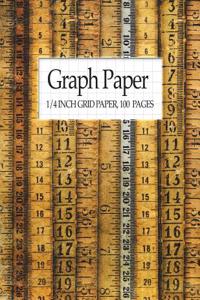 Graph Paper - 1/4 Inch Grid Paper, 100 Pages