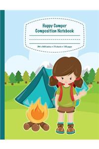 Happy Camper Composition Notebook For Girls