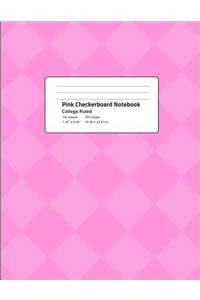Pink Checkerboard Notebook