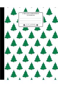 Unruled Composition Notebook. 8 X 10. 120 Pages. Winter and Christmas Time