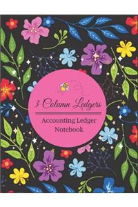 Accounting Ledger Notebook 3 Column Ledgers