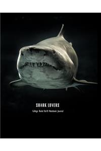 Shark Lovers College Ruled 8x10 Notebook Journal