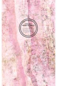 Pink-Gray Marble Notebook