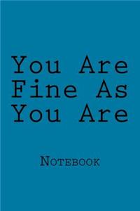 You Are Fine As You Are