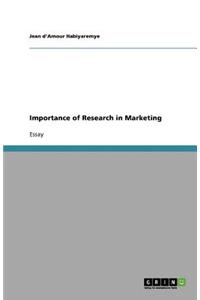 Importance of Research in Marketing