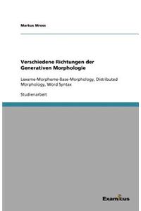 Verschiedene Richtungen der Generativen Morphologie