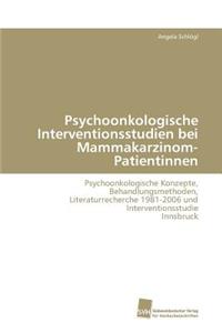 Psychoonkologische Interventionsstudien Bei Mammakarzinom-Patientinnen