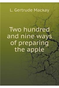 Two Hundred and Nine Ways of Preparing the Apple