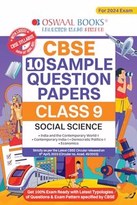 Oswaal CBSE Sample Question Papers Class 9 Social Science Book (For 2024 Exam) | 2023-24