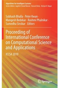 Proceeding of International Conference on Computational Science and Applications