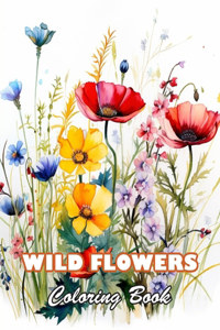 Wild Flowers Coloring Book For Adult
