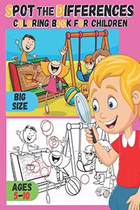 Spot the Differences Coloring Book for Children