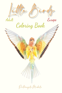 Little Birds Europe, Adult Coloring Book