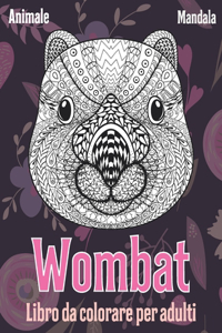 Libro da colorare per adulti - Mandala - Animale - Wombat