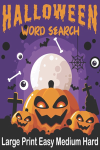 Halloween Word Search Large Print Easy Medium Hard
