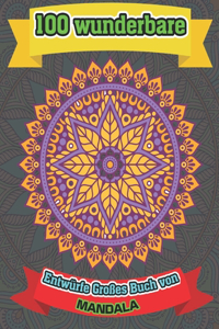 100 Wunderbare Entwürfe Großes Buch von Mandala