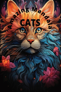 Amazing Mandala Cats: coloring book