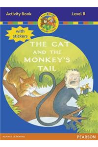 Jamboree Storytime Level B: The Cat and the Monkey's Tail Activity Book with Stickers