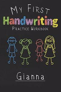 My first Handwriting Practice Workbook Gianna