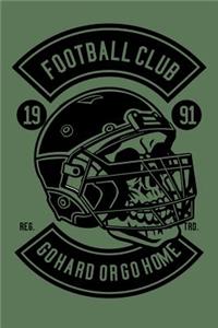 Football Skull Go Hard Or Go Home