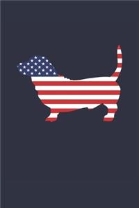 Basset Hound Journal - Basset Hound Notebook - Fourth Of July Gift for Basset Hound Lovers