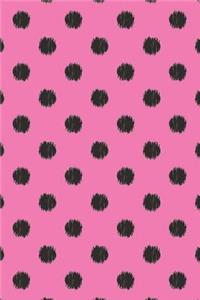 Black Doodled Polka Dots Notebook