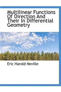 Multilinear Functions of Direction and Their in Differential Geometry