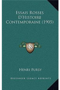 Essais Rosses D'Histoire Contemporaine (1905)