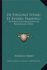 De Philonis Ivdaei Et Evsebii Pamphili