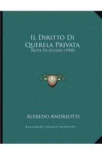 Il Diritto Di Querela Privata