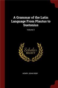 A Grammar of the Latin Language from Plautus to Suetonius; Volume 2