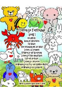 Treffen Sie Tierfreunde book 1 Vielzweck- Buch der Aktivitäten für Kinder Eine Verbindung mit der Natur Lernen, zu zeichnen Erfahren Sie auf Gliederung Lernen Sie Farbe hinzufügen Cut-out die Bilder Lernen Sie Verzieren Verwenden Sie als Filz Scrap