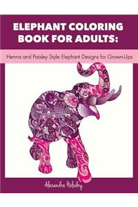 Elephant Coloring Book for Adults