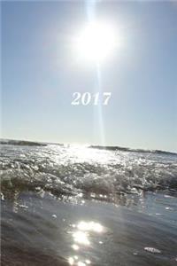 2017: Kalender/Agenda: 1 week op 2 pagina's, Formaat ca. A5, Kaft Zee