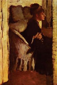 ''Woman Putting on Her Gloves'' by Edgar Degas