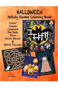 Halloween Activity Games Coloring Book