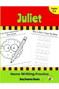 Juliet Name Writing Practice