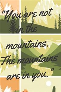 You Are Not In The Mountains. The Mountains Are In You.