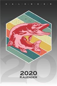 Raubfisch Retro Kalender 2020