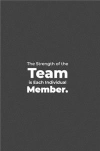 The Strength of the Team is each Individual Member.