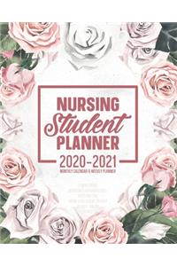 Nursing Student Planner 2020-2021 Monthly Calendar And Weekly Planner