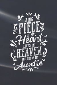 A Big Piece Of My Heart Live In Heaven And She Is My Auntie